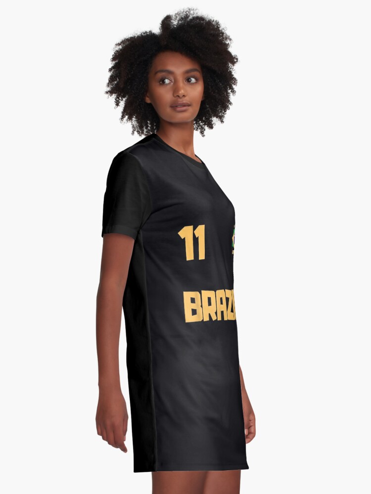 Brasil Brazil Soccer Jersey Football Number 11 Brazilian Fla Graphic T- Shirt Dress for Sale by favor-store