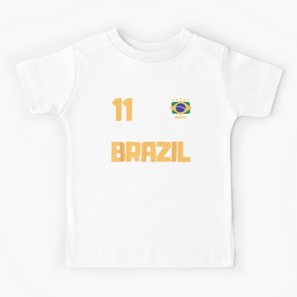 TeeShirtPalace | Brasil Brazil Soccer Jersey Football Number 11 Brazilian  Kids T-Shirt
