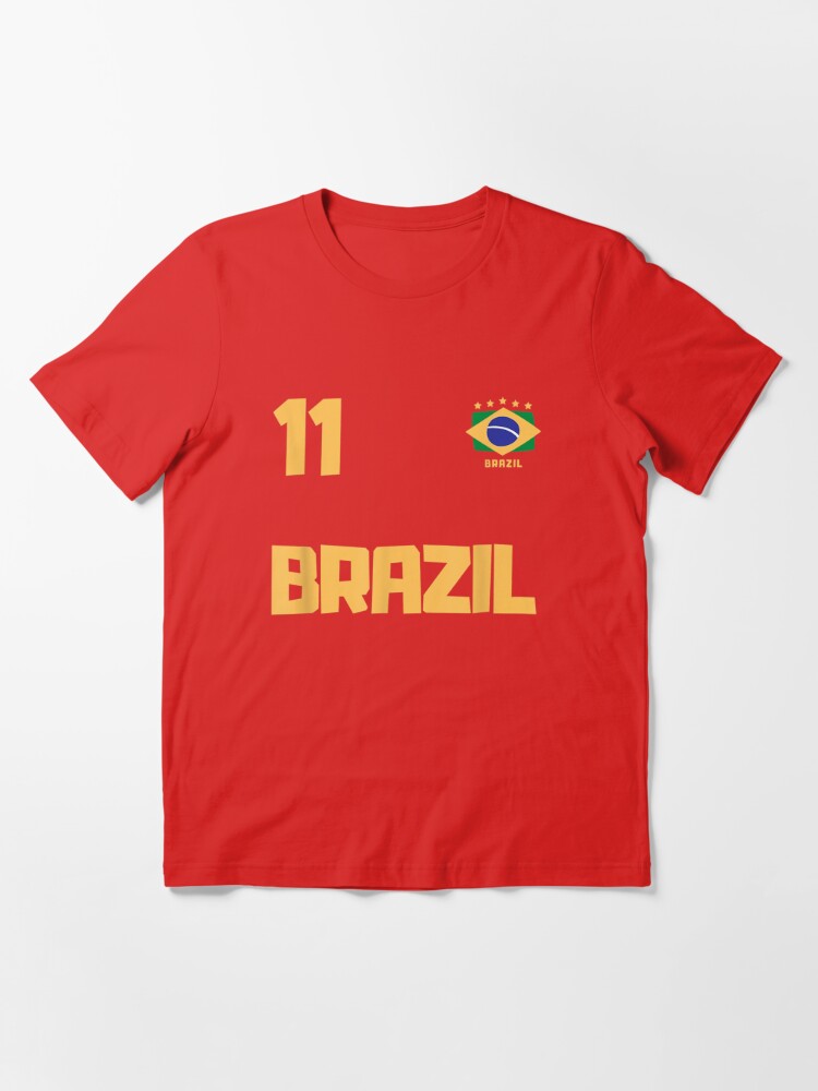 Brasil Brazil Soccer Jersey Football Number 11 Brazilian Tall T-Shirt