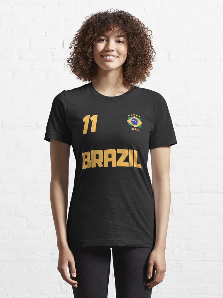 brazil soccer jersey black