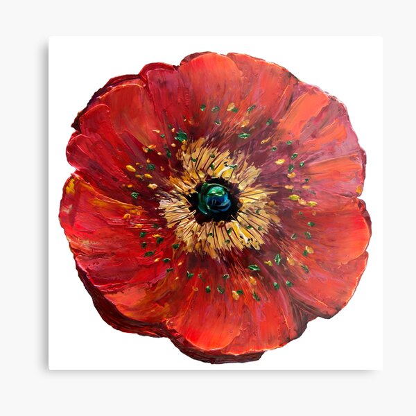 Red Poppy Design Metal Print