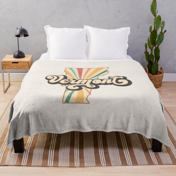 Item preview, Vermont Fan Retro State, Vintage Groovy Vermont Map, Distressed America Gift designed and sold by Cátia Lima.