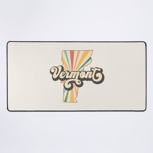 Item preview, Vermont Fan Retro State, Vintage Groovy Vermont Map, Distressed America Gift designed and sold by Cátia Lima.
