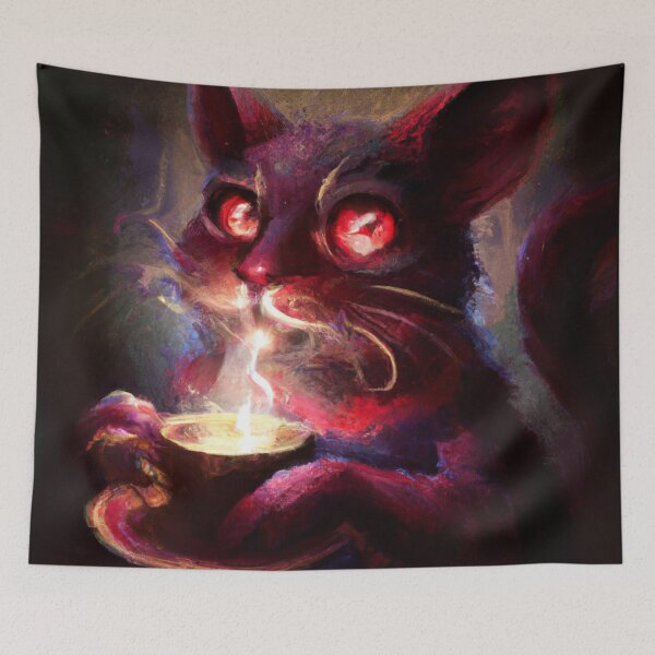 Item preview, Loom the Cat, tea in the dark (Baroque) designed and sold by thecatandkettle.