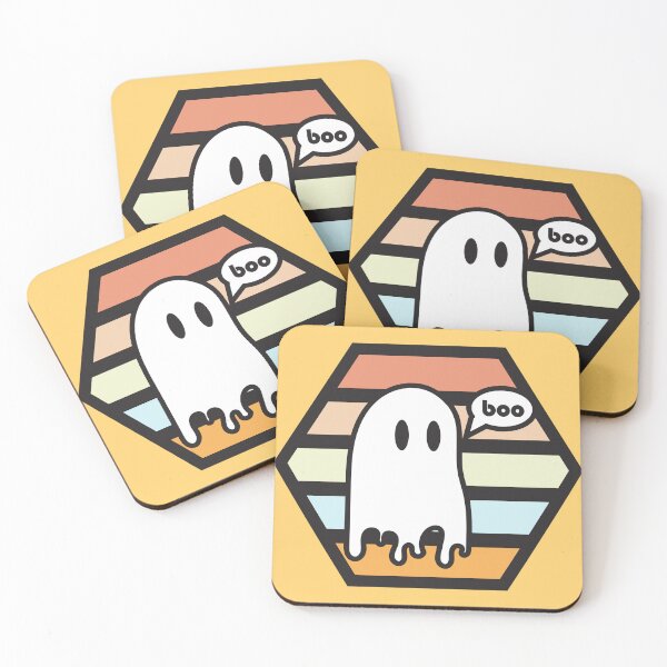 Item preview, Boo (Bright Color Palette) Cute Halloween Hexagon Design designed and sold by vron615.