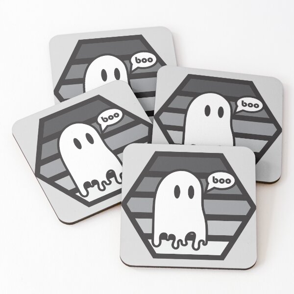 Item preview, Boo (Grayscale) Cute Halloween Hexagon Design designed and sold by vron615.