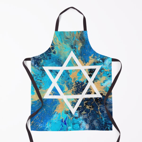 Item preview, Blue Jewish Star - Acrylic Pour designed and sold by HandmadeHill.
