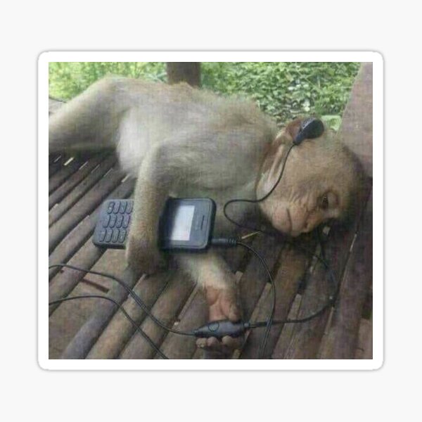 THE MONKEY MAKES IT MORE FUNNY Me listening to my sad music and  overthinking - iFunny