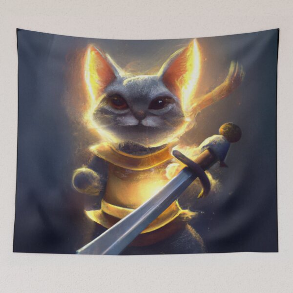 Item preview, Tuck the Cat, bathed in light (Fantasy) designed and sold by thecatandkettle.