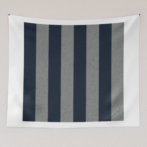 Item preview, Pelican Sky Stripes — Navy Peony and Naked Gray designed and sold by Robert Neff.
