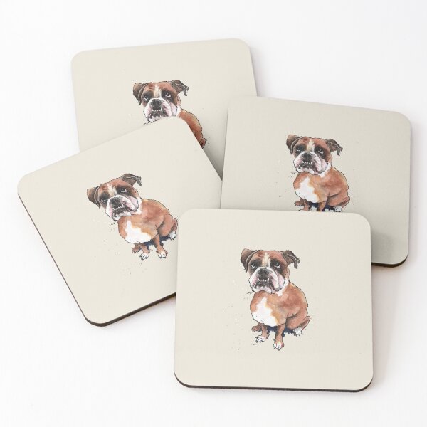 Item preview, Brown and white Boxer dog designed and sold by Luci Power.