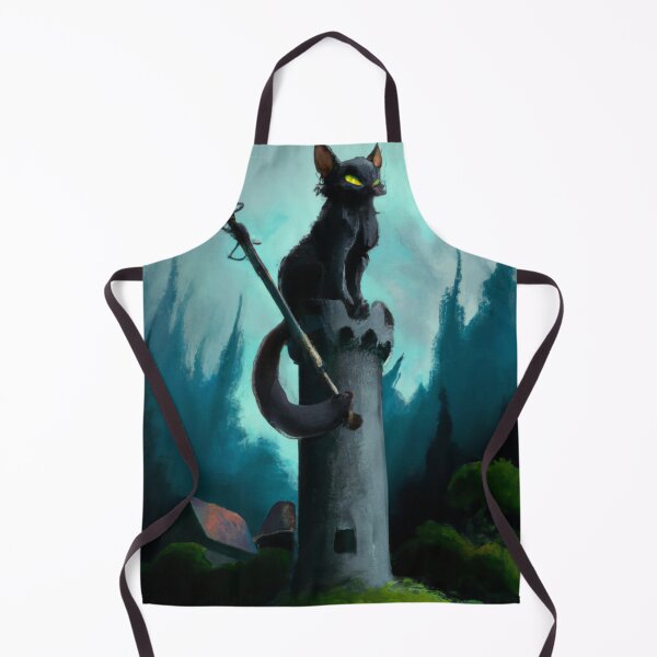 Item preview, Minnie the Cat, brooding on the tower (Fantasy) designed and sold by thecatandkettle.