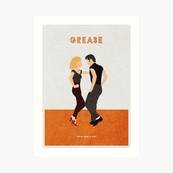 Grease Alternative Minimalist Movie Poster Art Print