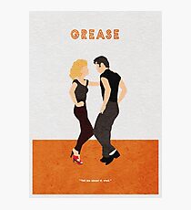 Grease Alternative Minimalist Movie Poster Photographic Print