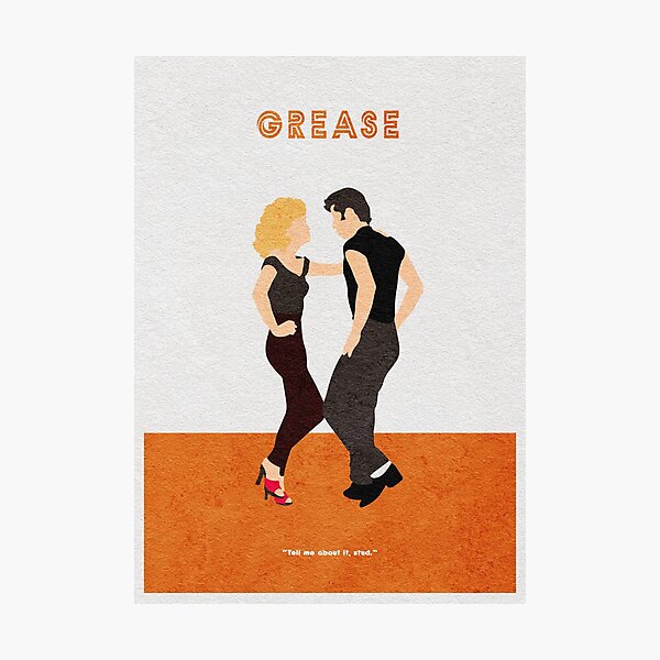 Grease Alternative Minimalist Movie Poster Photographic Print