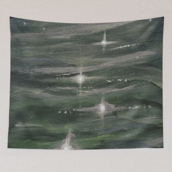 Item preview, Water, sea surface painted on wood designed and sold by Anke Franikowski.