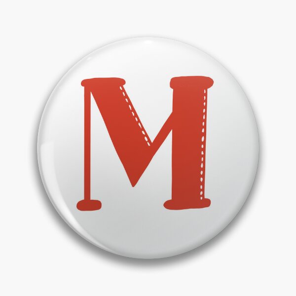 Item preview, Letter M Red initial monogram alphabet capital M designed and sold by Antique-Gifts.