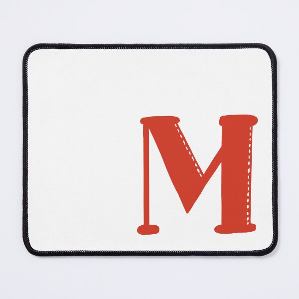 Item preview, Letter M Red initial monogram alphabet capital M designed and sold by Antique-Gifts.