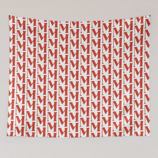Item preview, Letter M Red initial monogram alphabet capital M designed and sold by Antique-Gifts.
