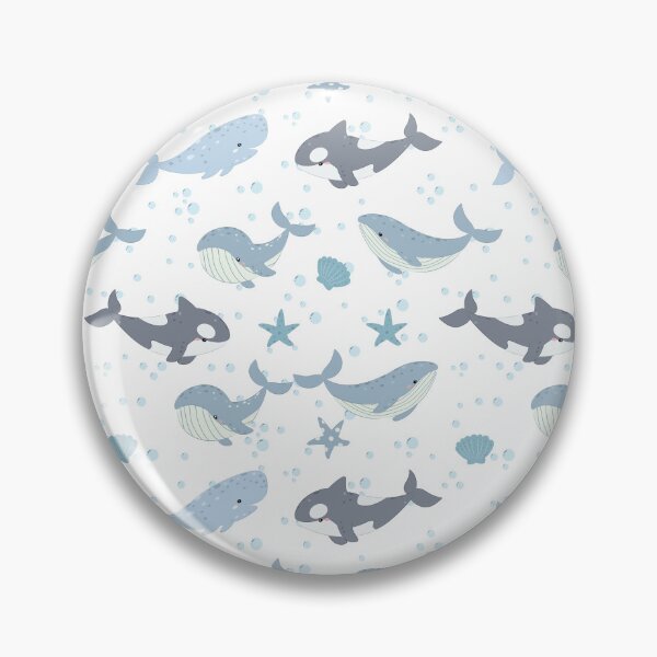 Item preview, Cute Whale Pattern - seamless ocean life designed and sold by DebbisPalette.