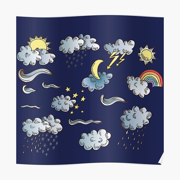 weather symbols Poster