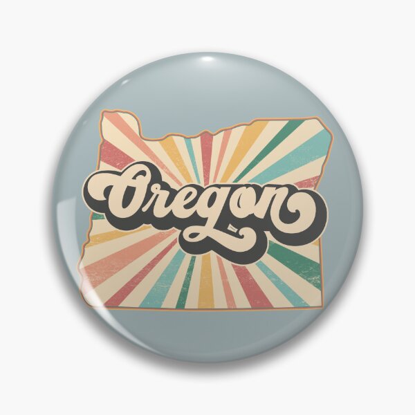 Item preview, Oregon Fan Retro State, Vintage Groovy Oregon Map, Distressed America Gift designed and sold by Cátia Lima.