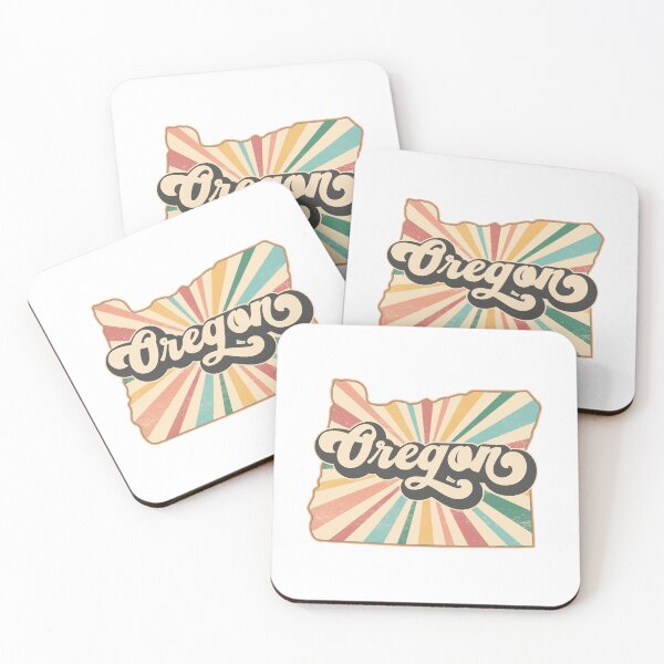 Item preview, Oregon Fan Retro State, Vintage Groovy Oregon Map, Distressed America Gift designed and sold by Cátia Lima.