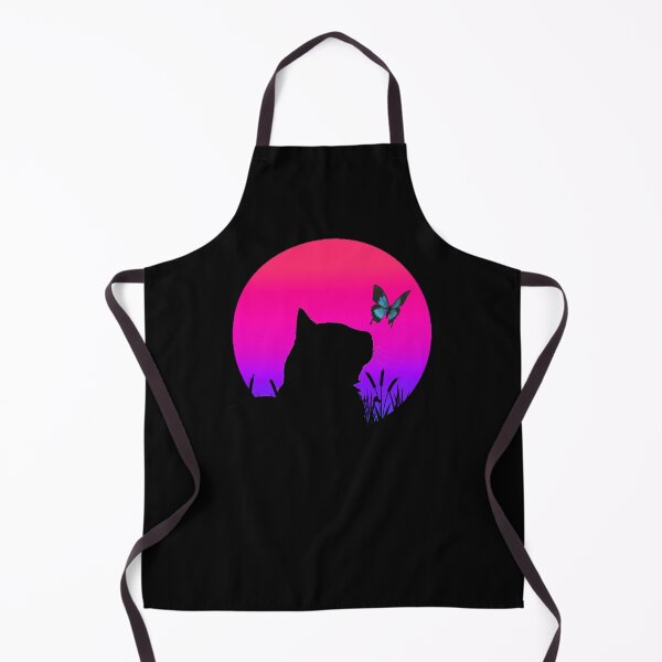 Item preview, Cat watching sunset colorful cat silhouette with butterfly designed and sold by JoeyGrace.