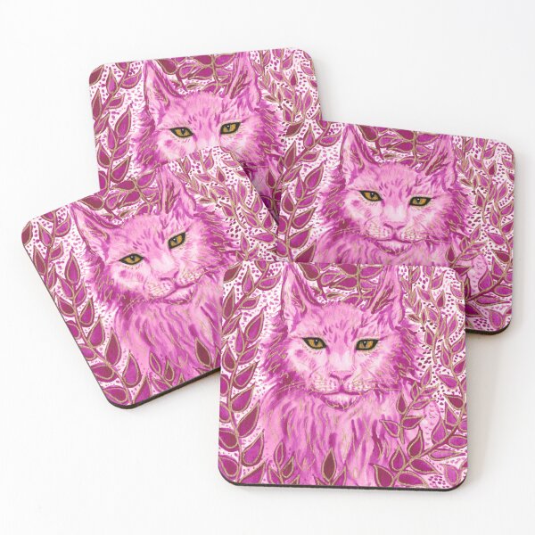 Item preview, Maine Coon Cat - Handpainted in Pokeberry Ink designed and sold by SelfPortraitist.