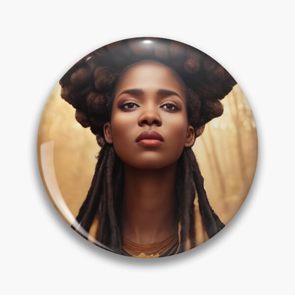 Item preview, Autumn Fall Forest Queen Natural Hair Dreadlocks Portrait Art designed and sold by LocFestNYC.