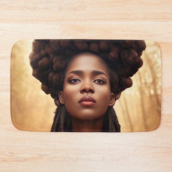 Item preview, Autumn Fall Forest Queen Natural Hair Dreadlocks Portrait Art designed and sold by LocFestNYC.