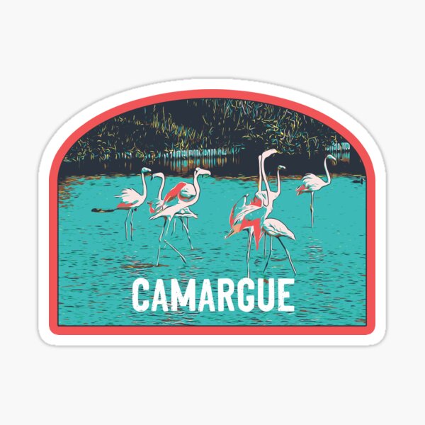 Item preview, Camargue Natural Regional Park France, Pink Flamingos, Delta du Rhône designed and sold by Lemomo-zoo.