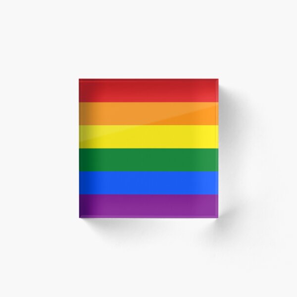 Rainbow Flag Gifts & Products Acrylic Block