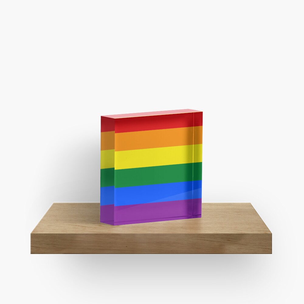 Rainbow Flag Gifts & Products Acrylic Block