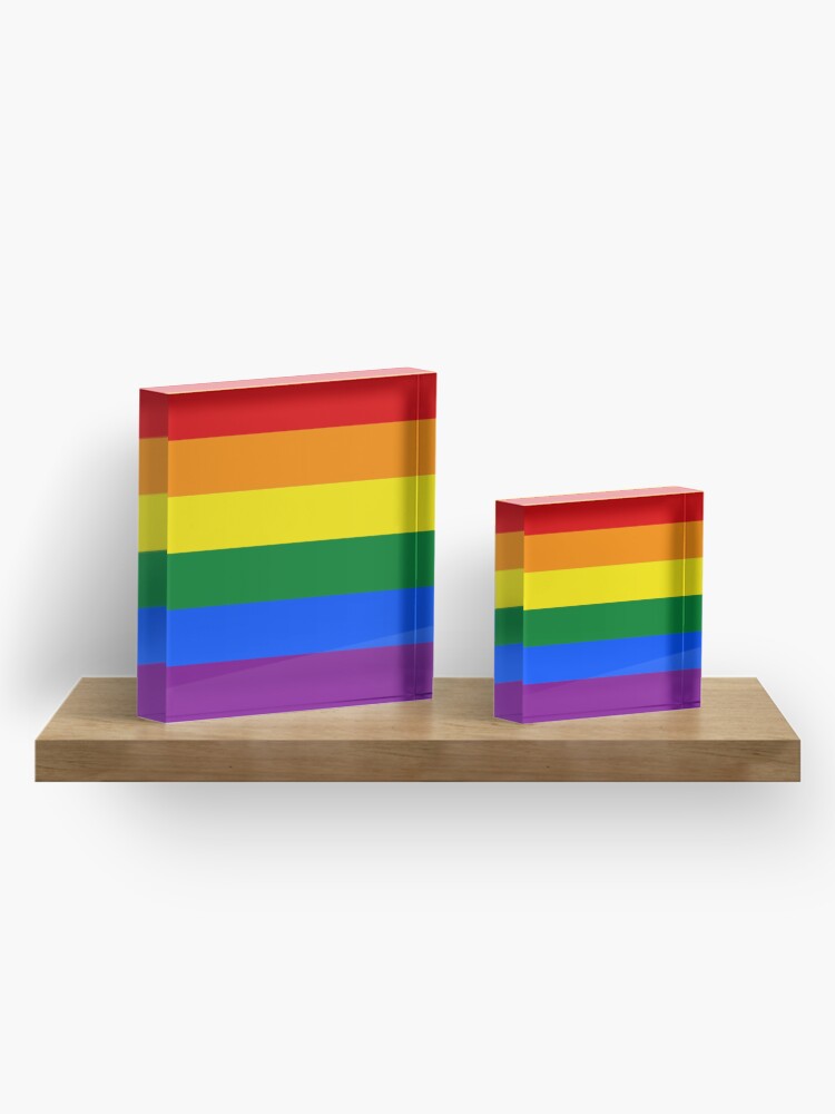 Alternate view of Rainbow Flag Gifts & Products Acrylic Block