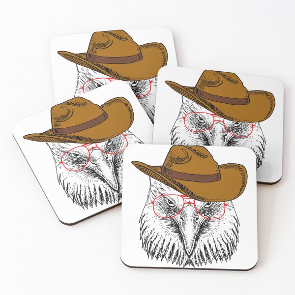 Item preview, Funny Bald Eagle With Cowboy Hat and Glasses designed and sold by Shekevara.