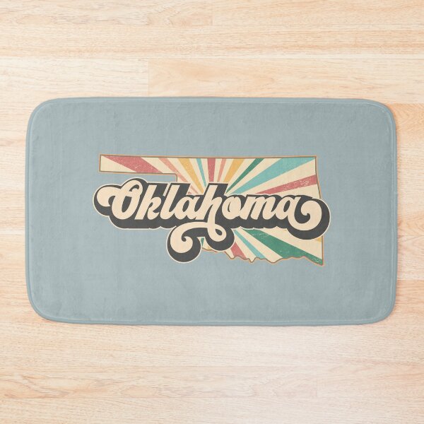 Item preview, Oklahoma Fan Retro State, Vintage Groovy Oklahoma Map, Distressed America Gift designed and sold by Cátia Lima.
