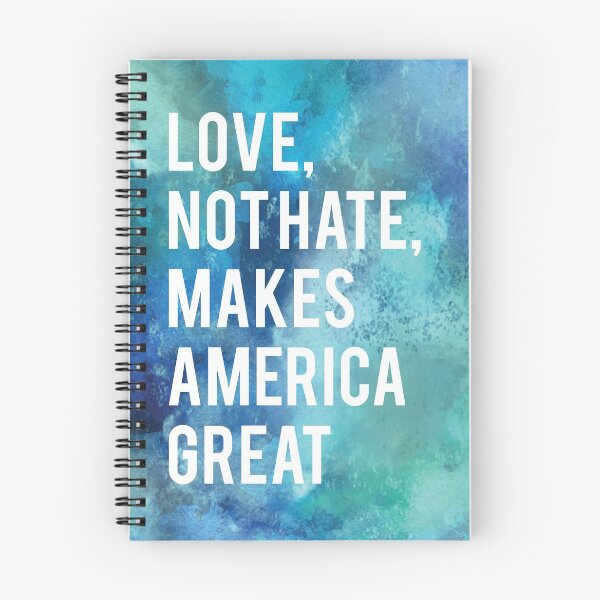Item preview, Pretty blue watercolor Love, not hate, makes America great designed and sold by miluri.