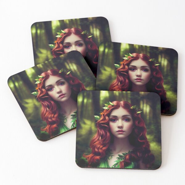 Item preview, Elf woman in the green forest - Fantasy dream designed and sold by Monkyra.