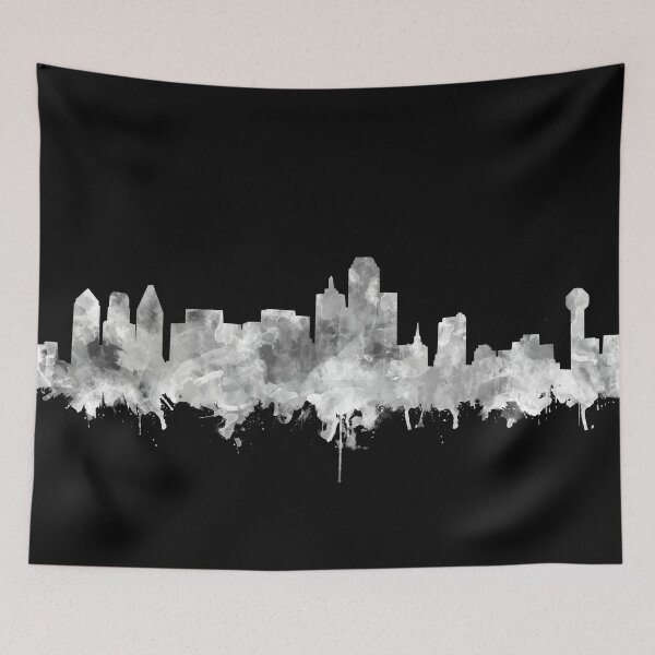 Item preview, dallas skyline black and white 2 designed and sold by BekimART.