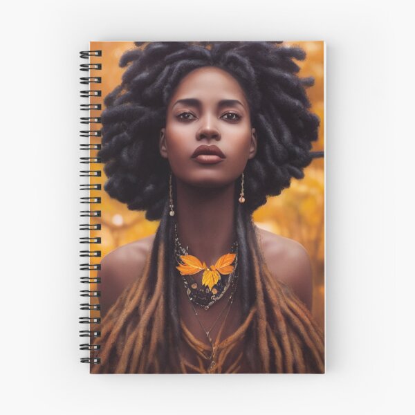 Item preview, Love Autumn Forest Queen Natural Hair Dreadlocks Portrait Art designed and sold by LocFestNYC.