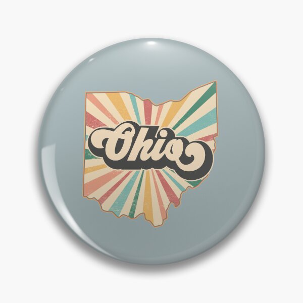 Item preview, Ohio Fan Retro State, Vintage Groovy Ohio Map, Distressed America Gift designed and sold by Cátia Lima.