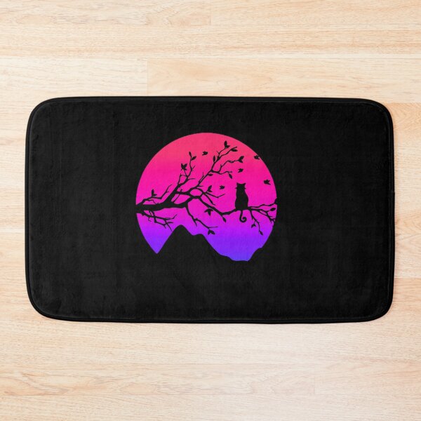 Item preview, Cat watching sunset colorful cat silhouette with butterfly designed and sold by JoeyGrace.