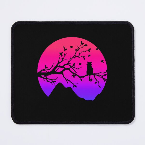 Item preview, Cat watching sunset colorful cat silhouette with butterfly designed and sold by JoeyGrace.