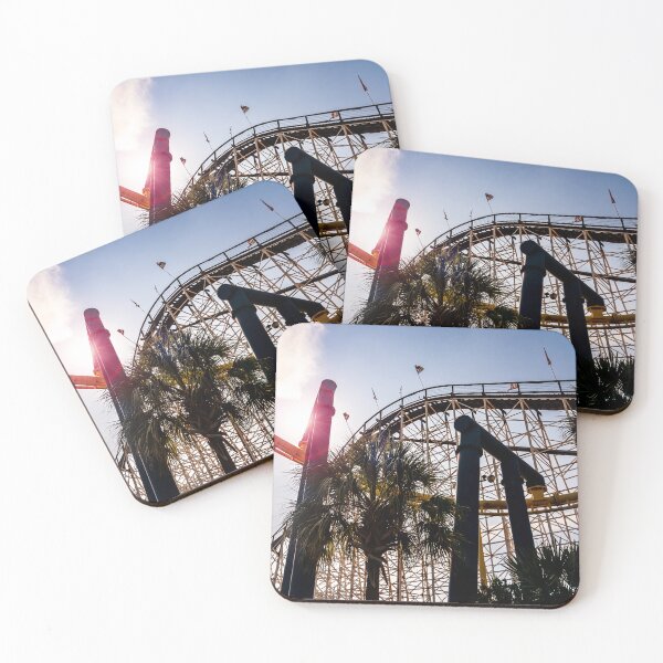 Item preview, White Lightning and Freedom Flyer Roller Coasters, Fun Spot America Orlando designed and sold by Thrilltography.