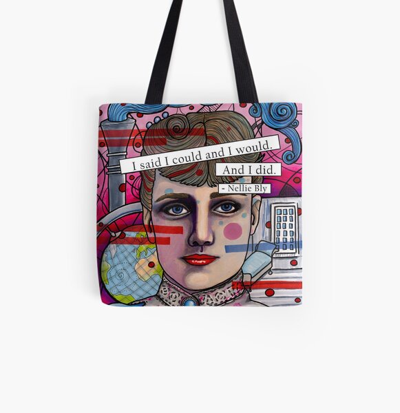 Nellie Bly All Over Print Tote Bag