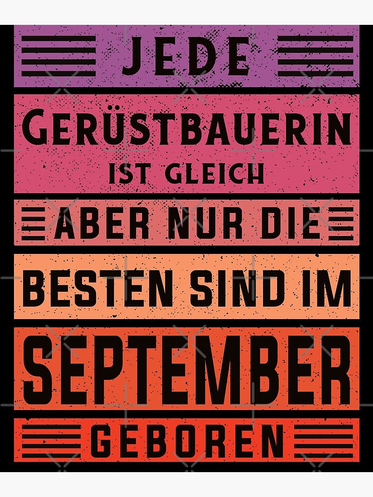 Scaffolder Birthday September Born Scaffolder Poster For Sale By
