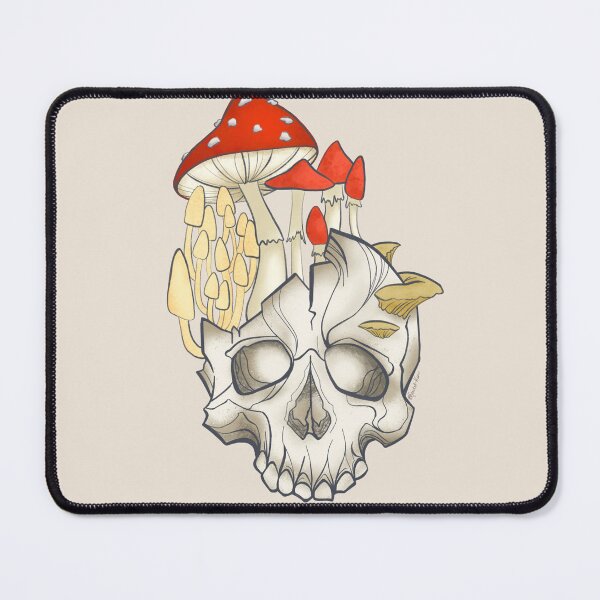 Item preview, Skull and mushrooms designed and sold by Bailey Gaudet-Kiers.