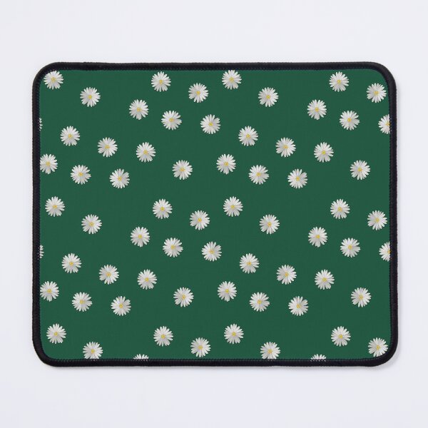 Item preview, White Daisy Flower Green Color Pattern designed and sold by viri-dotory.