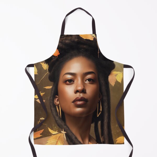 Artikelvorschau, Autumn Leaves Forest Queen Natural Hair Dreadlocks Portrait Art.-Nr entworfen und verkauft von LocFestNYC.
